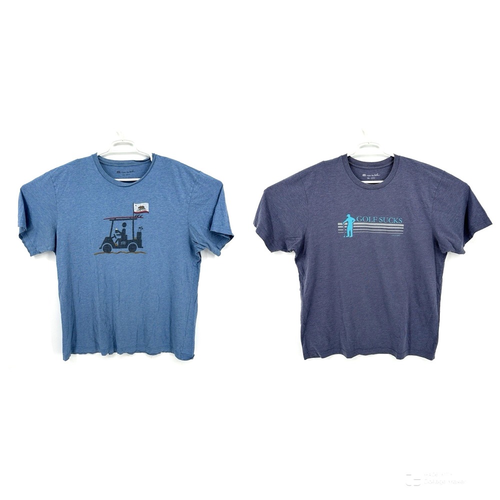 Travis Mathew Short Sleeve Athletic T Shirt Performance Tee Lot Of 2 Mens 2XL